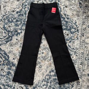Black crop kick flare Bottoms